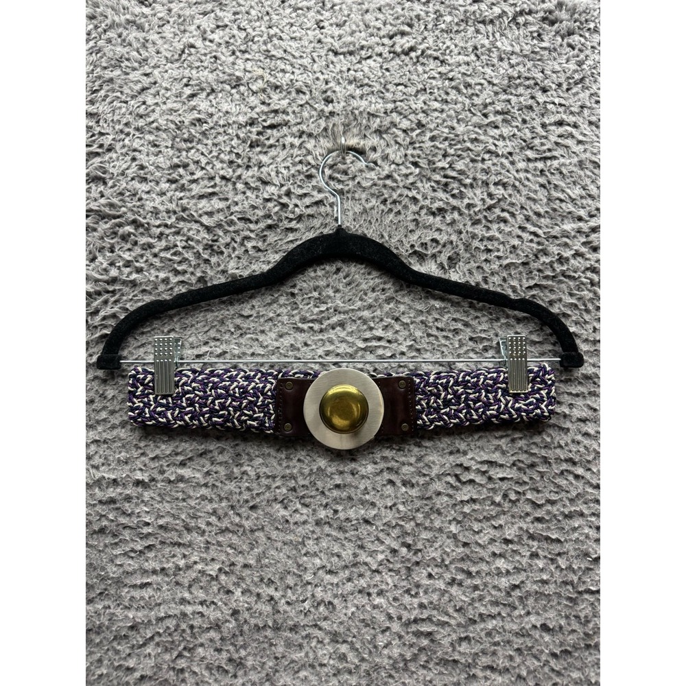 Diane Von Furstenberg Kezzamulti Waist Belt Purple Multi Womens Size Large
